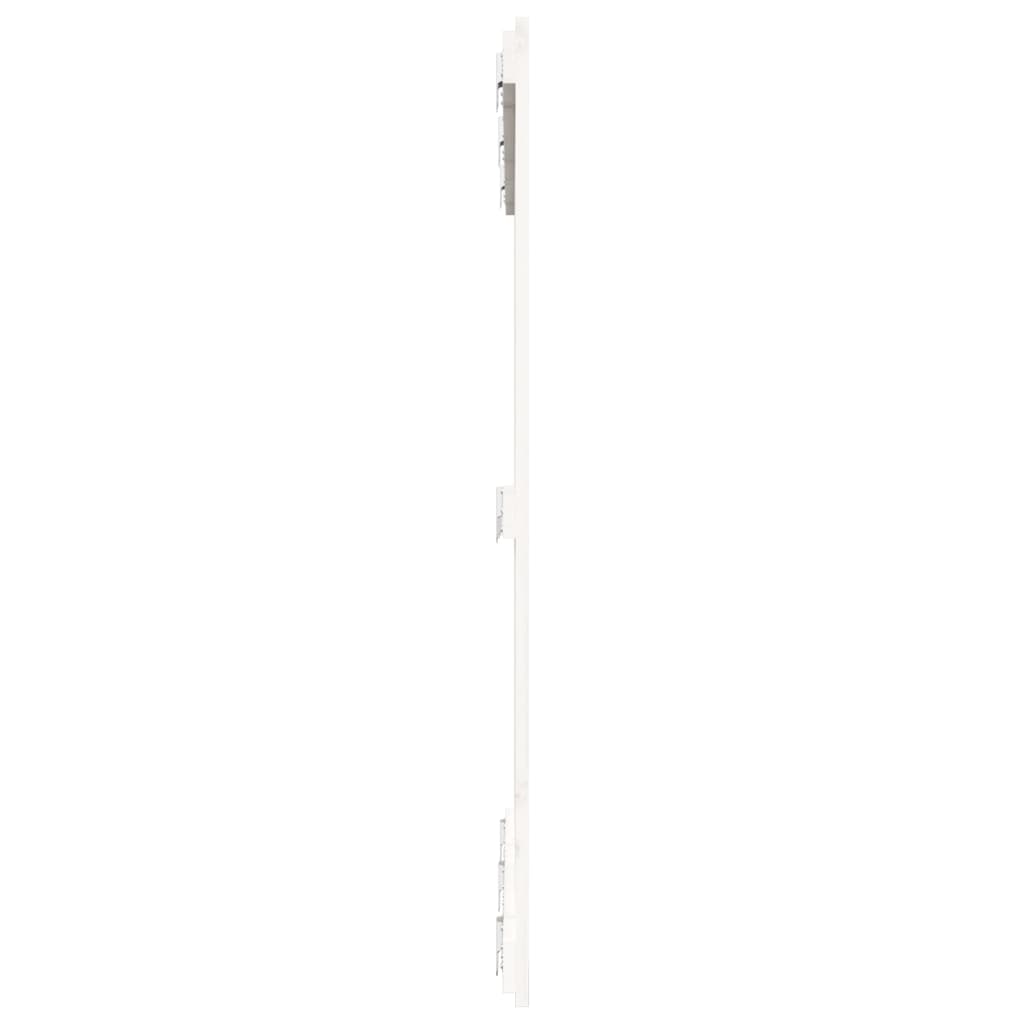 vidaXL Sieninis galvūgalis, baltas, 127,5x3x110cm, pušies masyvas
