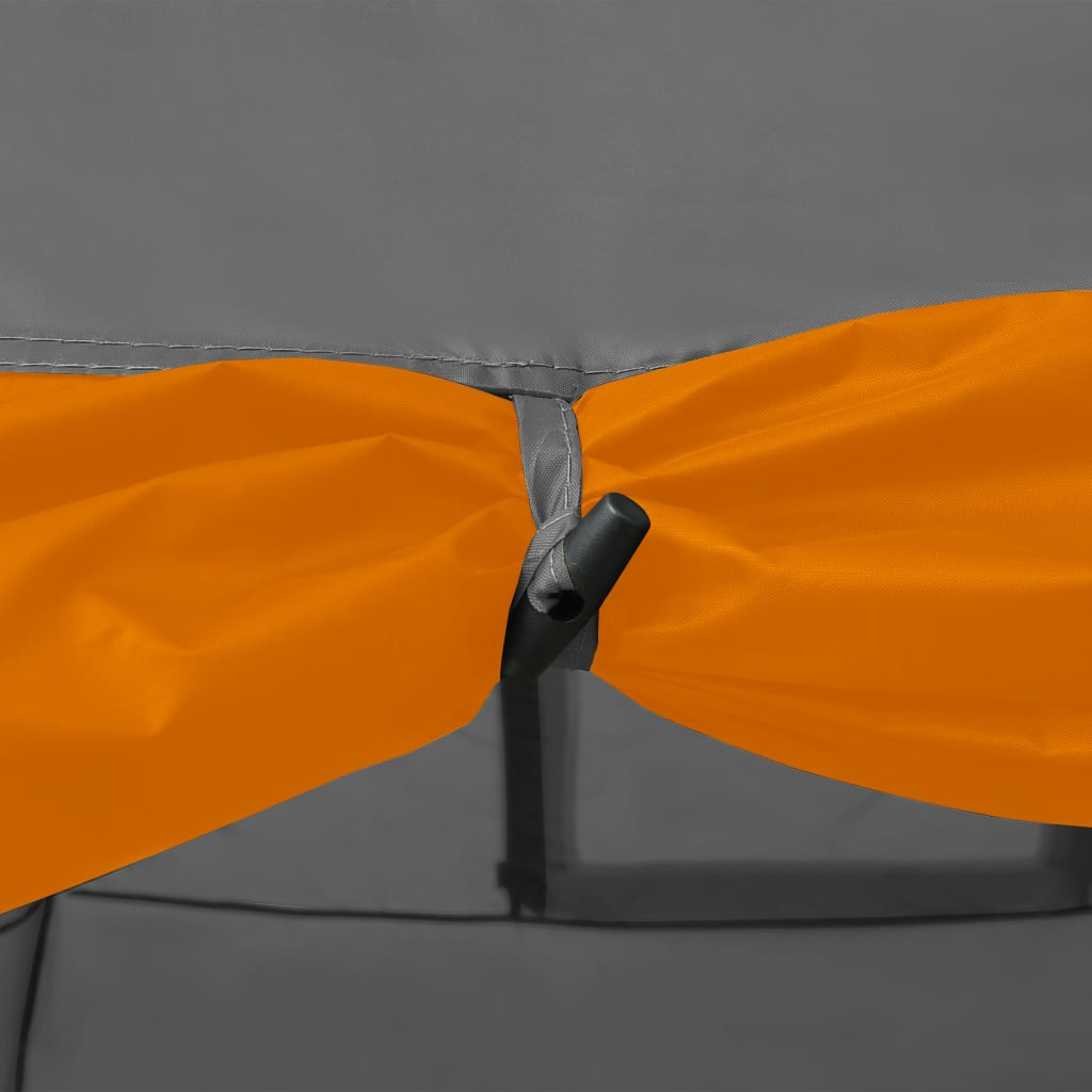 vidaXL Palapinė, pilka/oranžinė, 650x240x190cm, iglu tipo, aštuonvietė