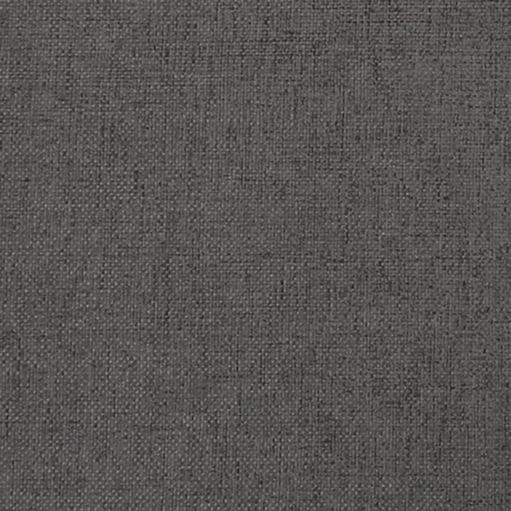 vidaXL Krėslas su kaučiukmedžio lingėmis, tamsiai pilkas, audinys