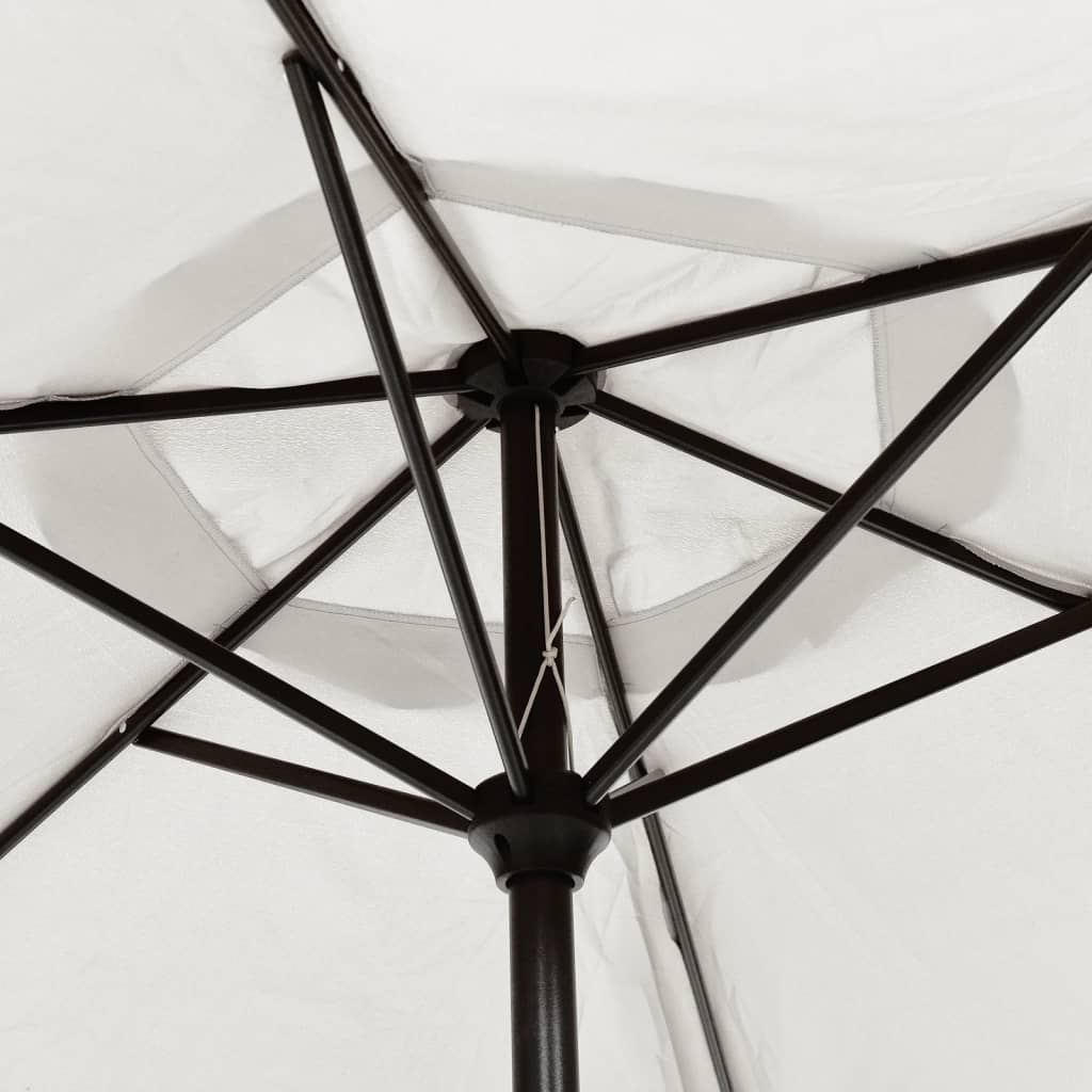 Saulės skėtis, 3 m, plieninis kotas, baltas