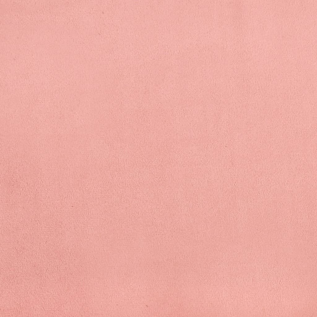 vidaXL Lovos rėmas, rožinis, 180x200 cm, aksomas