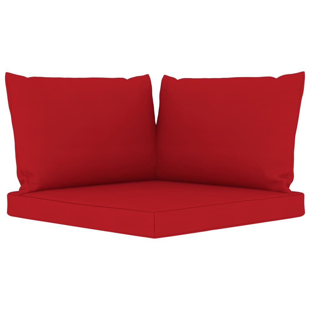 vidaXL Sodo komplektas su raudonomis pagalvėlėmis, 12 dalių