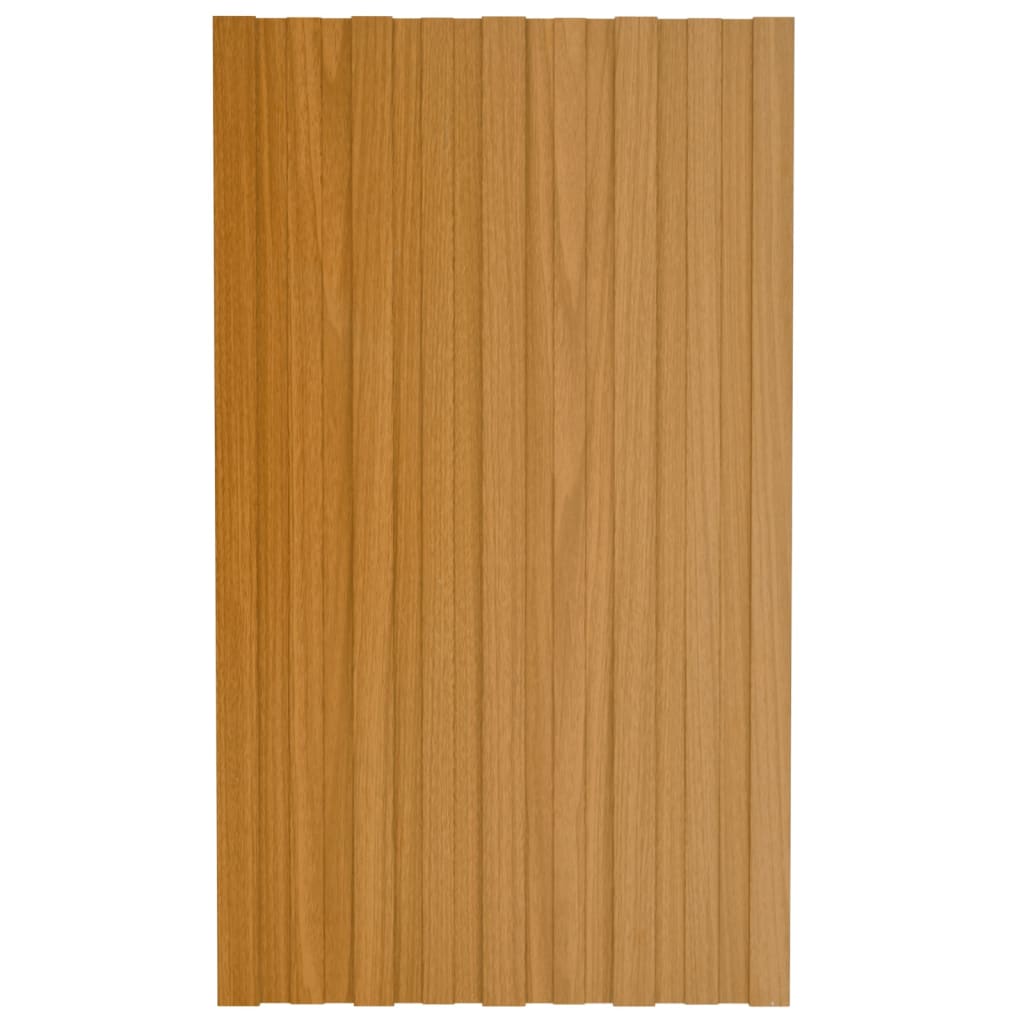 vidaXL Stogo plokštės, 36vnt., šviesios medienos, 80x45cm, plienas