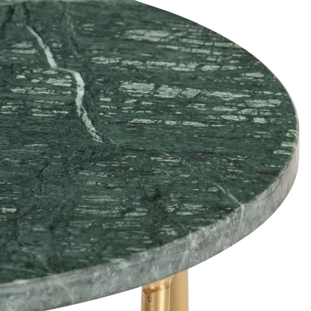 vidaXL Kavos staliukas, žalias, 40x40x40cm, tikras akmuo