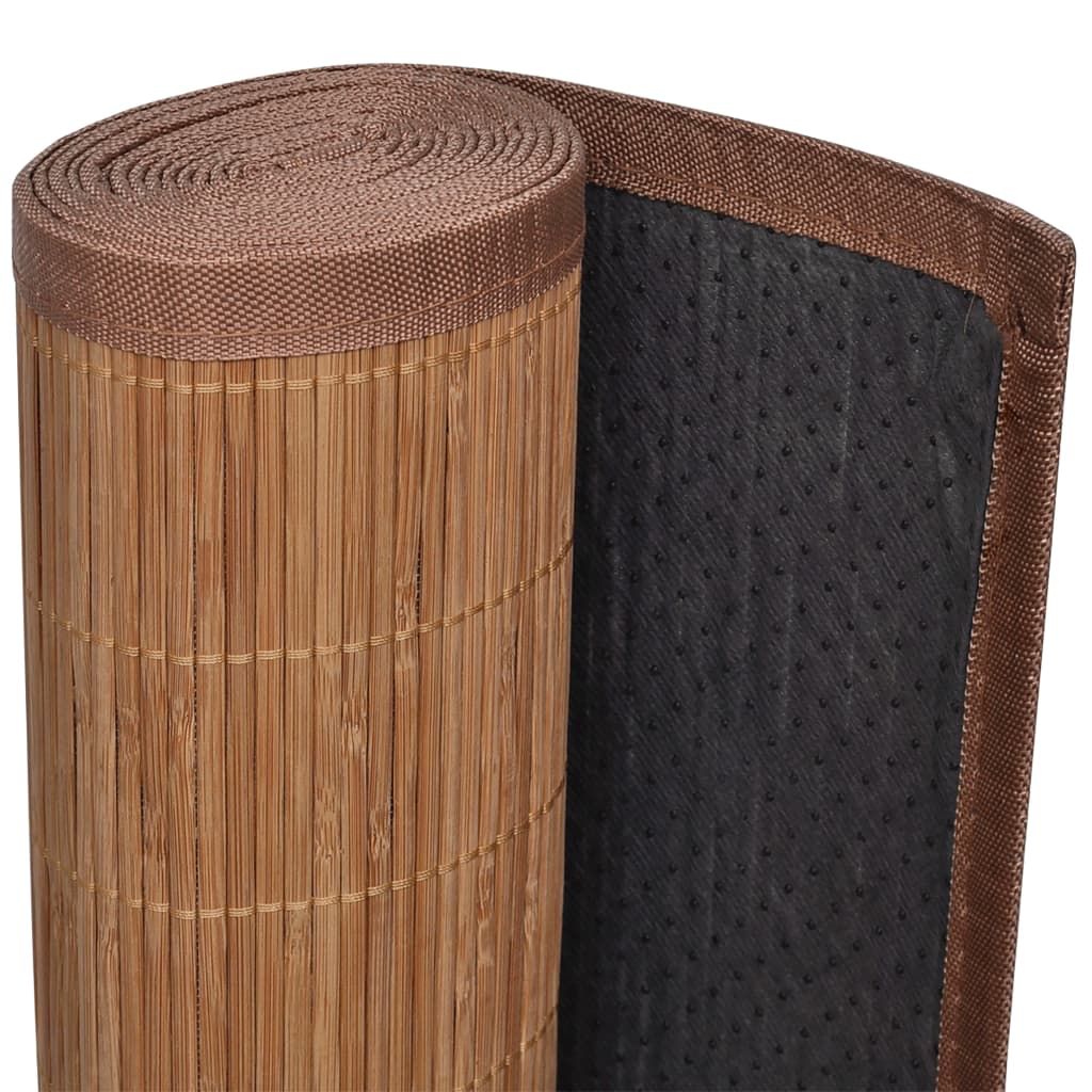 vidaXL Bambukinis kilimas, 160x230 cm, rudas