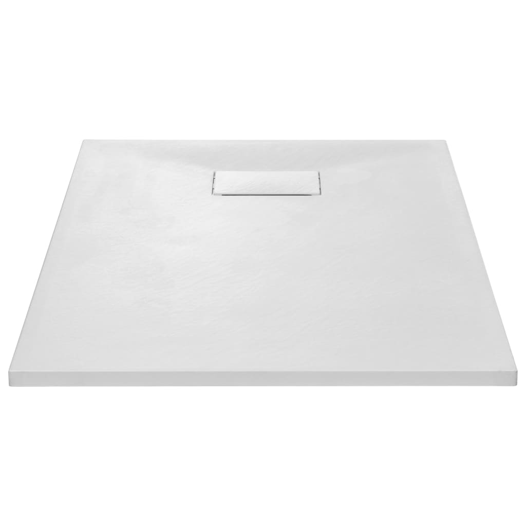 vidaXL Dušo padėklas, baltos spalvos, 100x70 cm, lieto lakšto junginys
