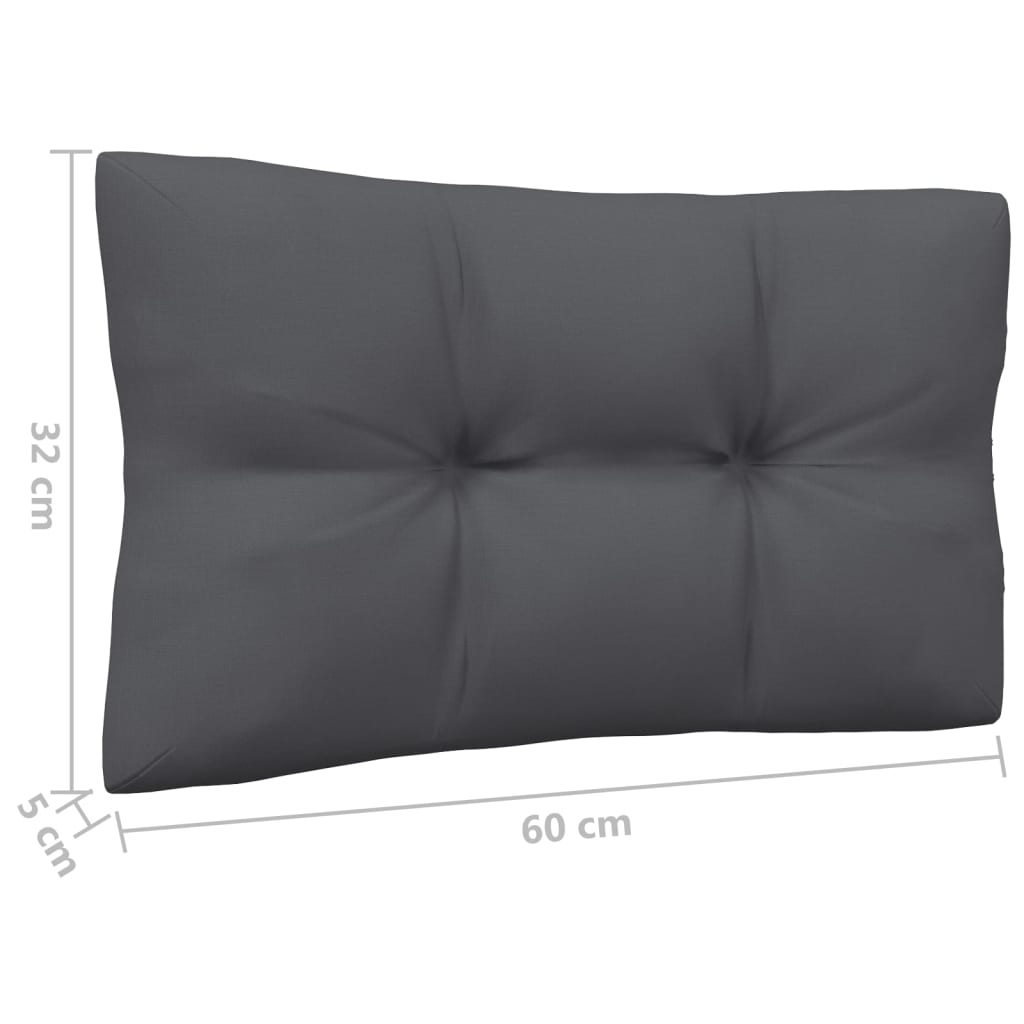 vidaXL Sodo komplektas su antracito pagalvėmis, 4 dalių, pušis