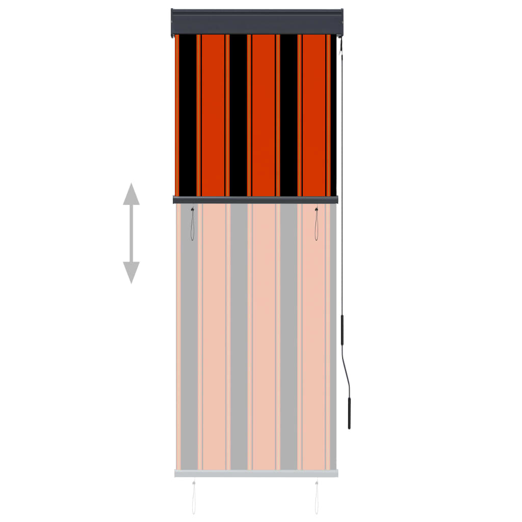 vidaXL Lauko roletas, oranžinės ir rudos spalvų, 60x250cm