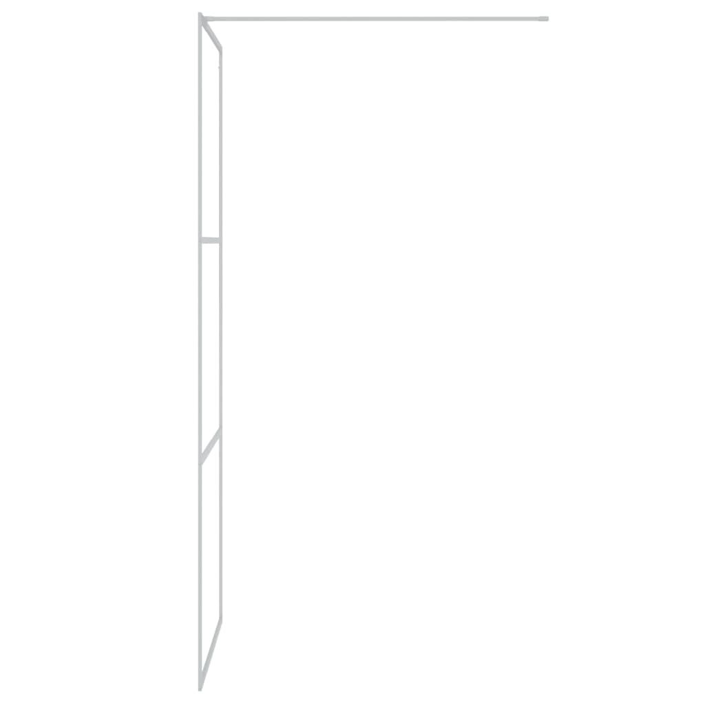 vidaXL Dušo sienelė, sidabrinė, 80x195cm, ESG stiklas, skaidri