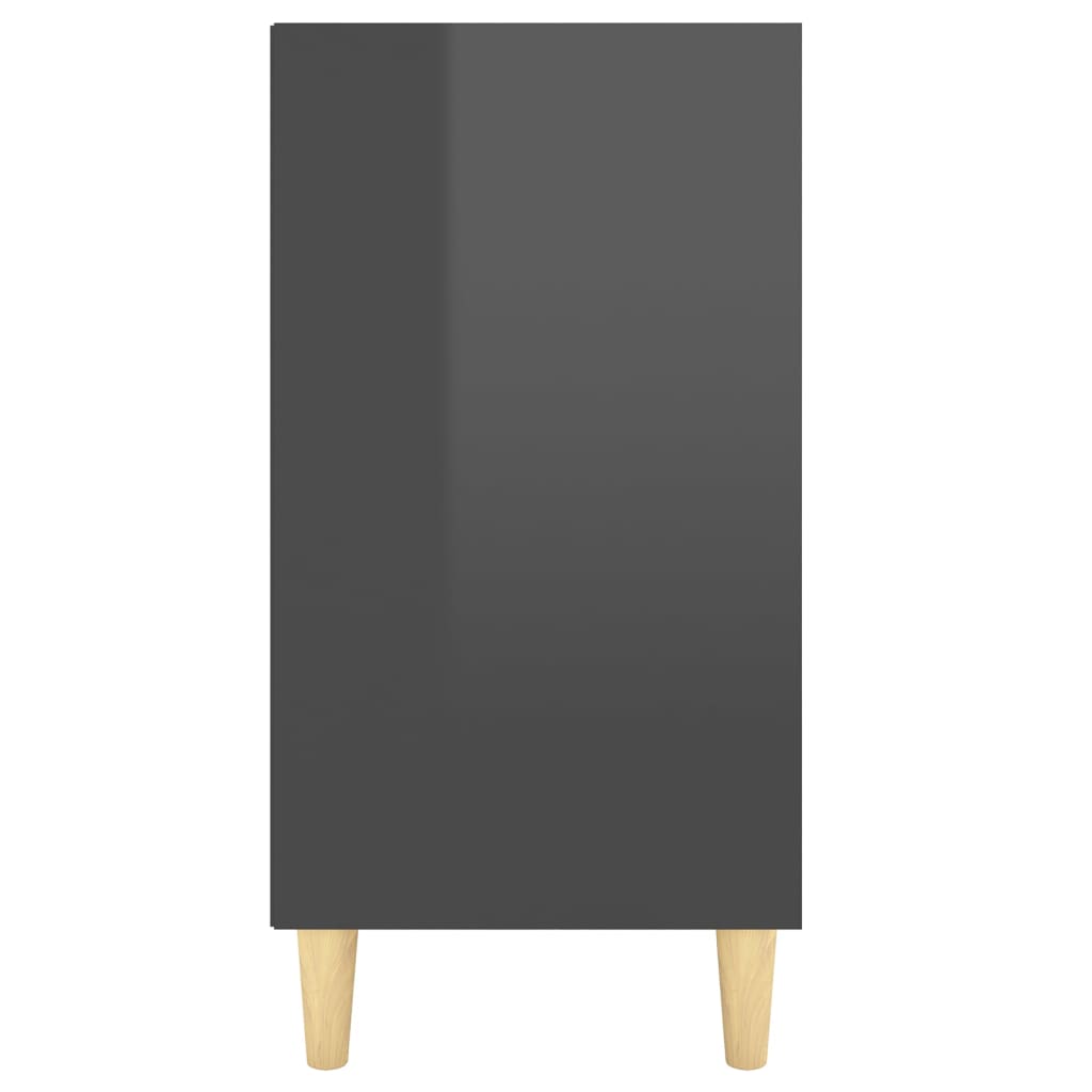 vidaXL Šoninė spintelė, pilkos spalvos, 103,5x35x70cm, MDP, blizgi