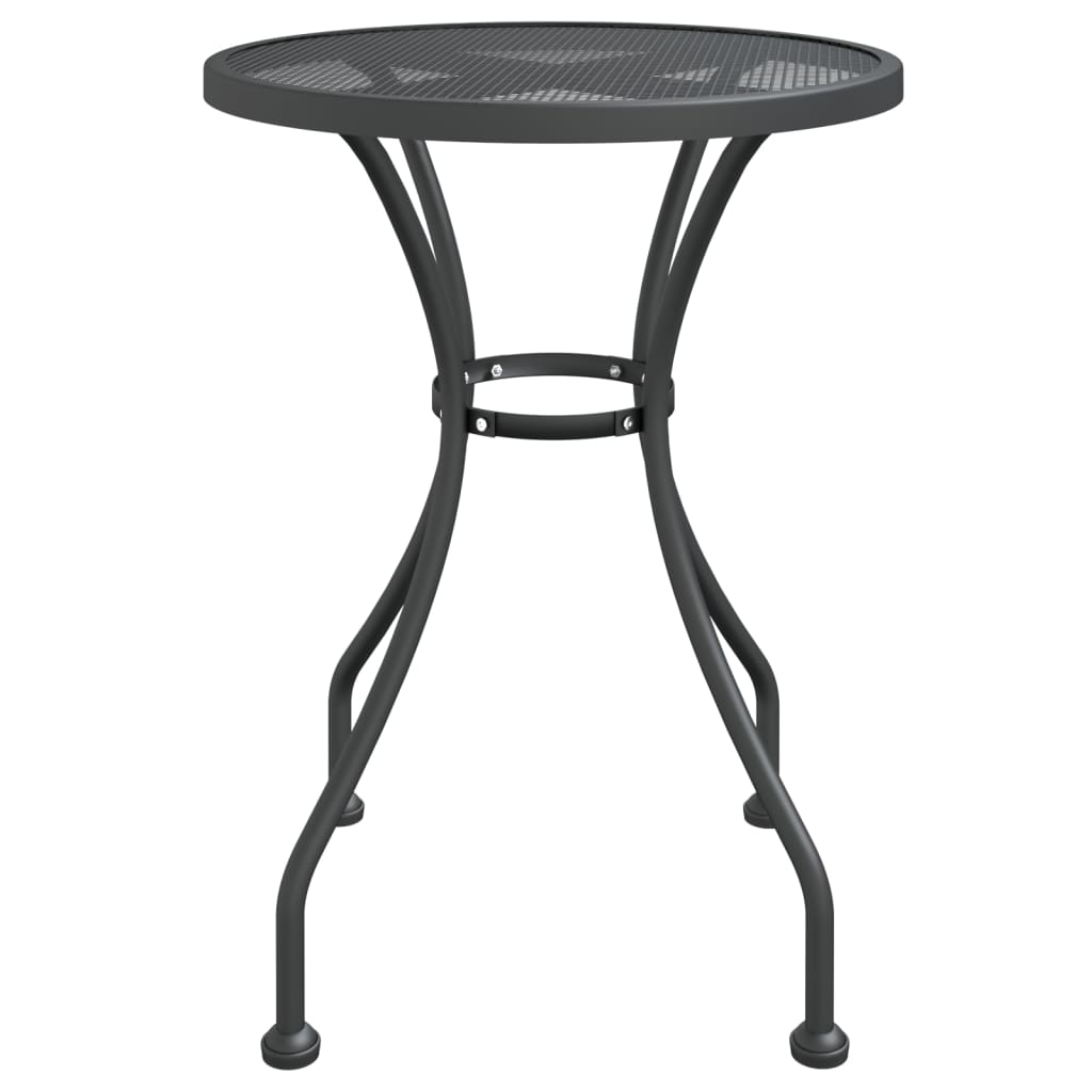 vidaXL Sodo stalas, antracito, 60x72cm, plėsto metalo tinklelis