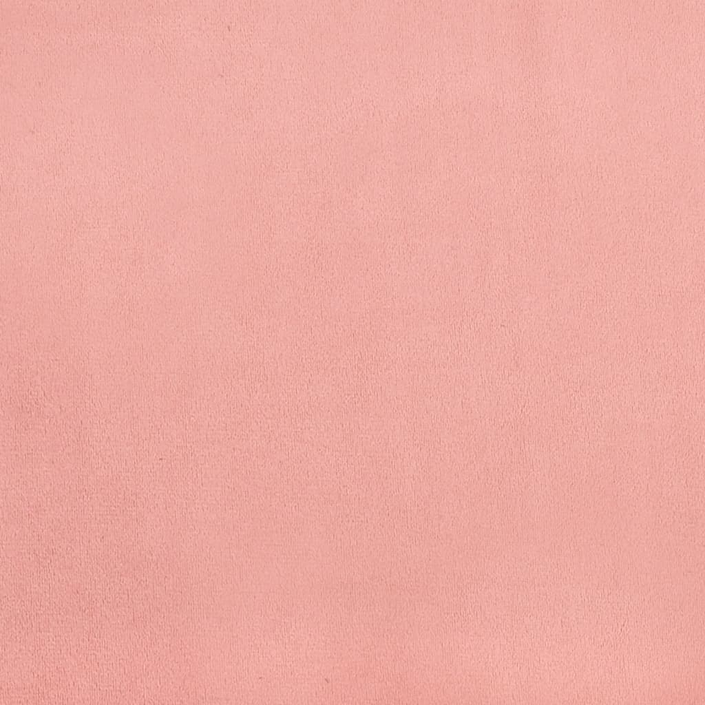 vidaXL Galvūgalis su auselėmis, rožinis, 203x23x118/128cm, aksomas