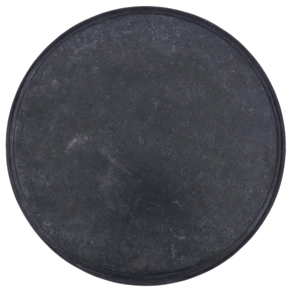vidaXL Stalviršis, juodos spalvos, skersmuo 60x2,5cm, marmuras