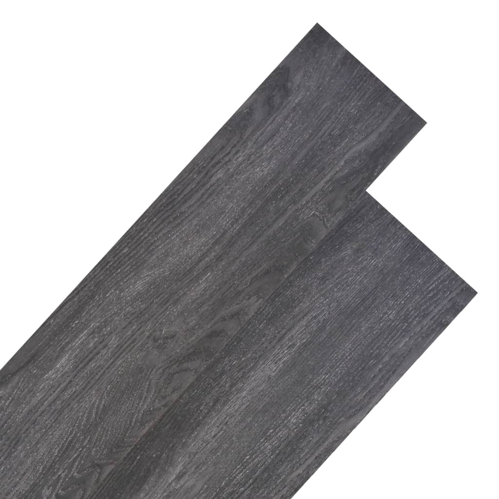 vidaXL Grindų plokštės, juodos/baltos, PVC, 5,26m², 2mm, nelipnios