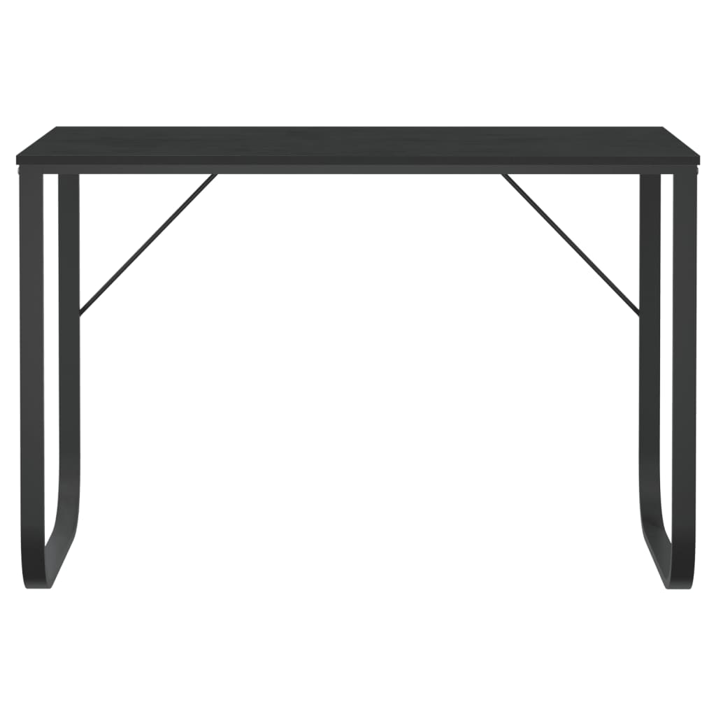 vidaXL Kompiuterio stalas, juodos spalvos, 110x60x73cm, MDP
