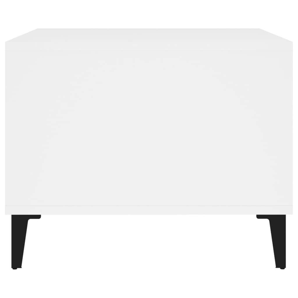 vidaXL Kavos staliukas, baltos spalvos, 60x50x40cm, apdirbta mediena