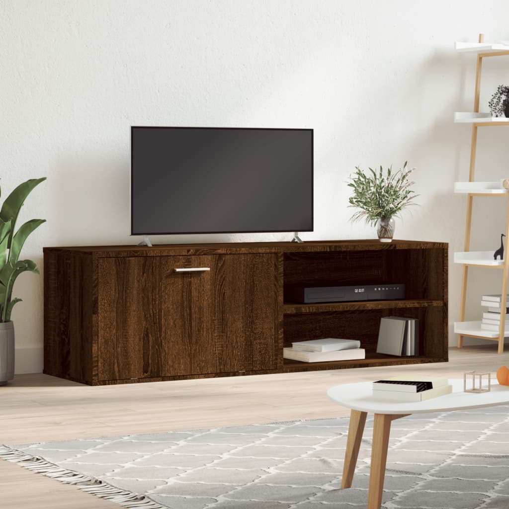 vidaXL TV spintelė, ruda ąžuolo, 120x34x37cm, apdirbta mediena