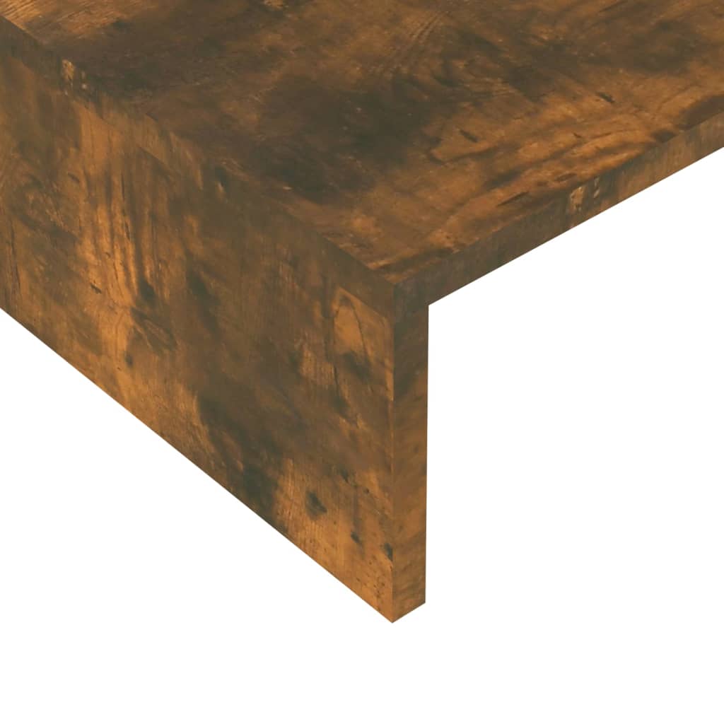 vidaXL Monitoriaus stovas, dūminio ąžuolo, 60x23,5x12cm, mediena