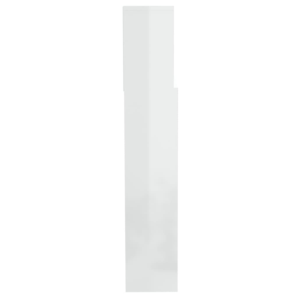 vidaXL Galvūgalis-spintelė, baltos spalvos, 200x19x103,5cm, blizgus