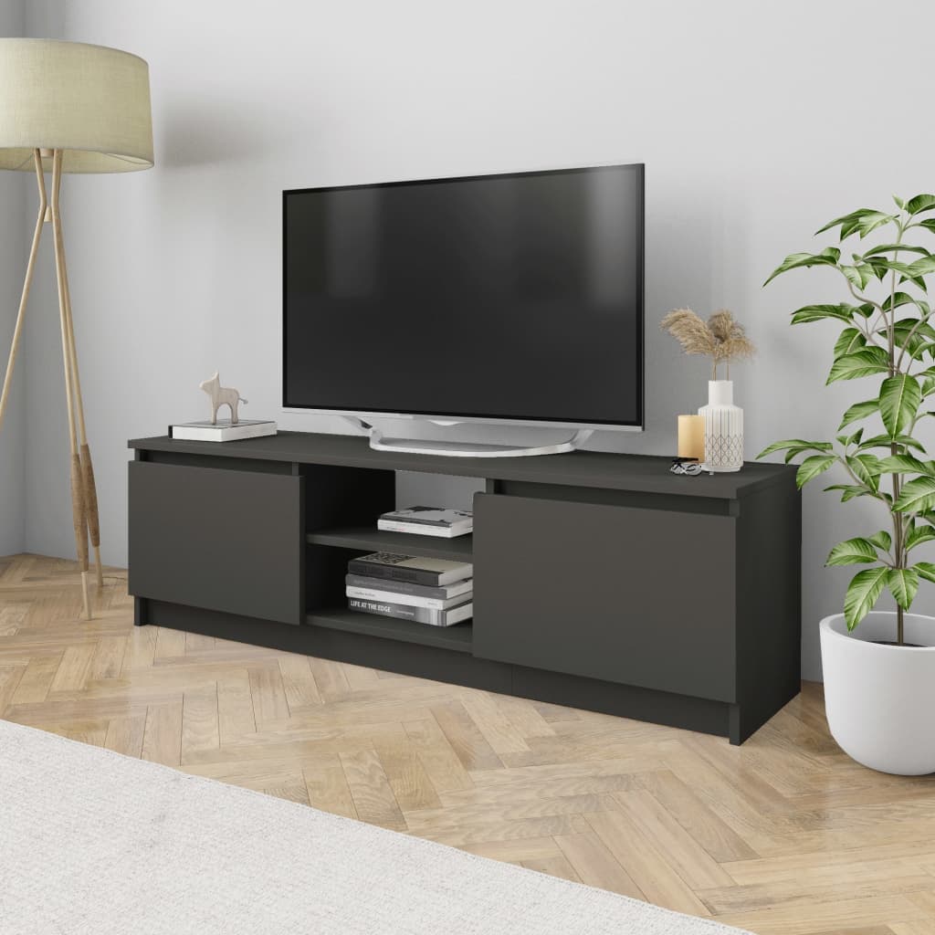 vidaXL Televizoriaus spintelė, pilka, 120x30x35,5cm, apdirbta mediena