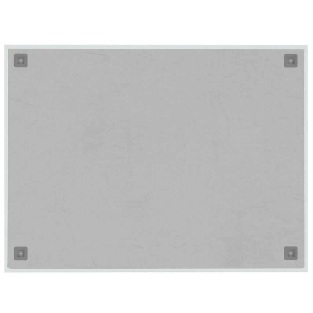vidaXL Sieninė magnetinė lenta, balta, 80x60cm, grūdintas stiklas