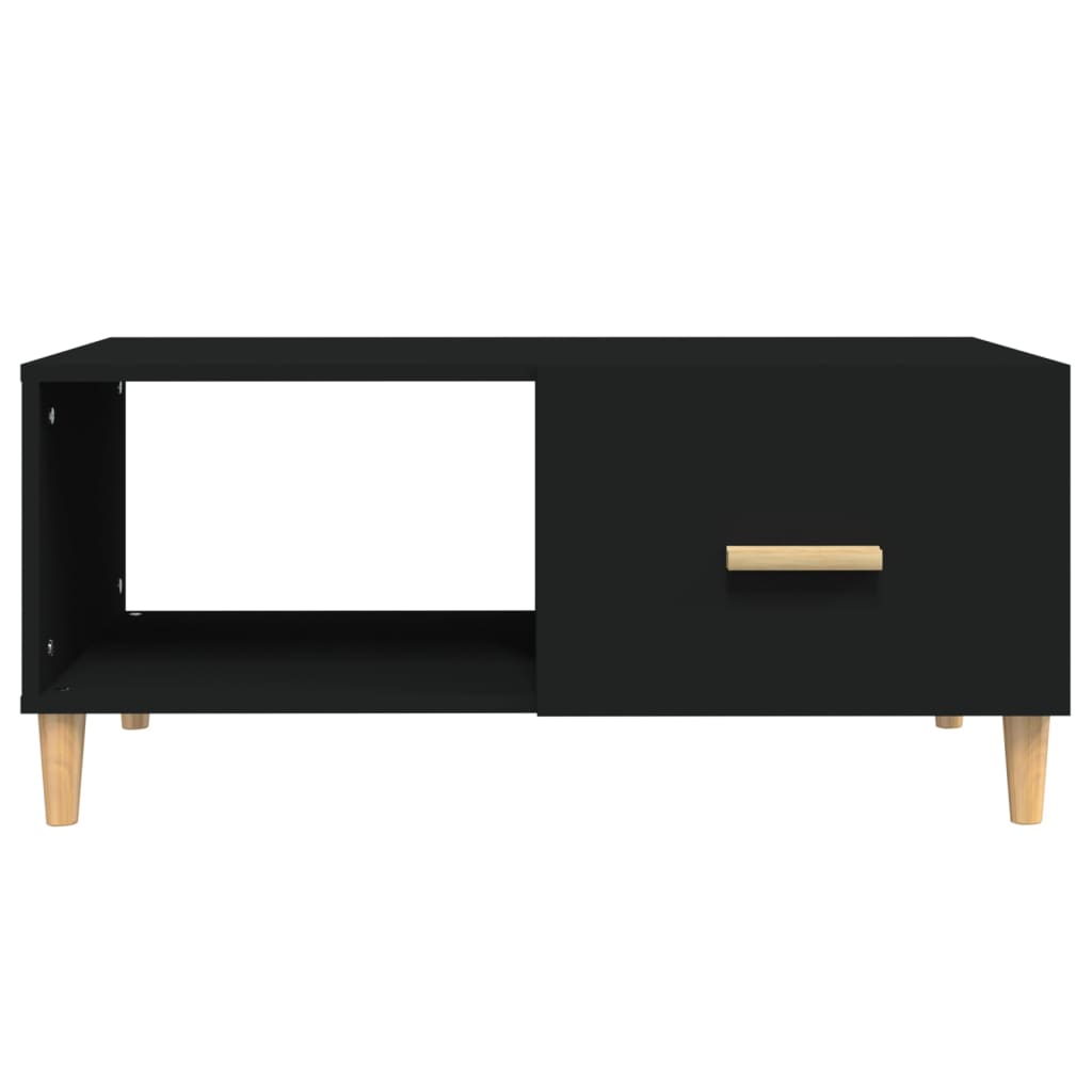 vidaXL Kavos staliukas, juodos spalvos, 89,5x50x40cm, apdirbta mediena