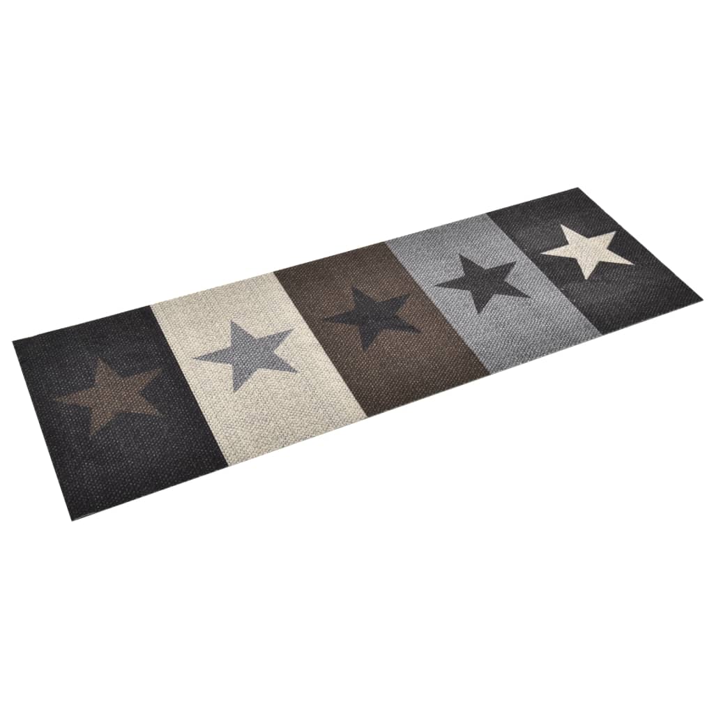 vidaXL Virtuvės kilimas, 45x150cm, plaunamas, su žvaigždėmis