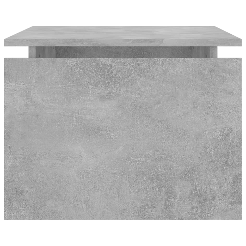 vidaXL Kavos staliukas, betono pilkos spalvos, 68x50x38cm, MDP