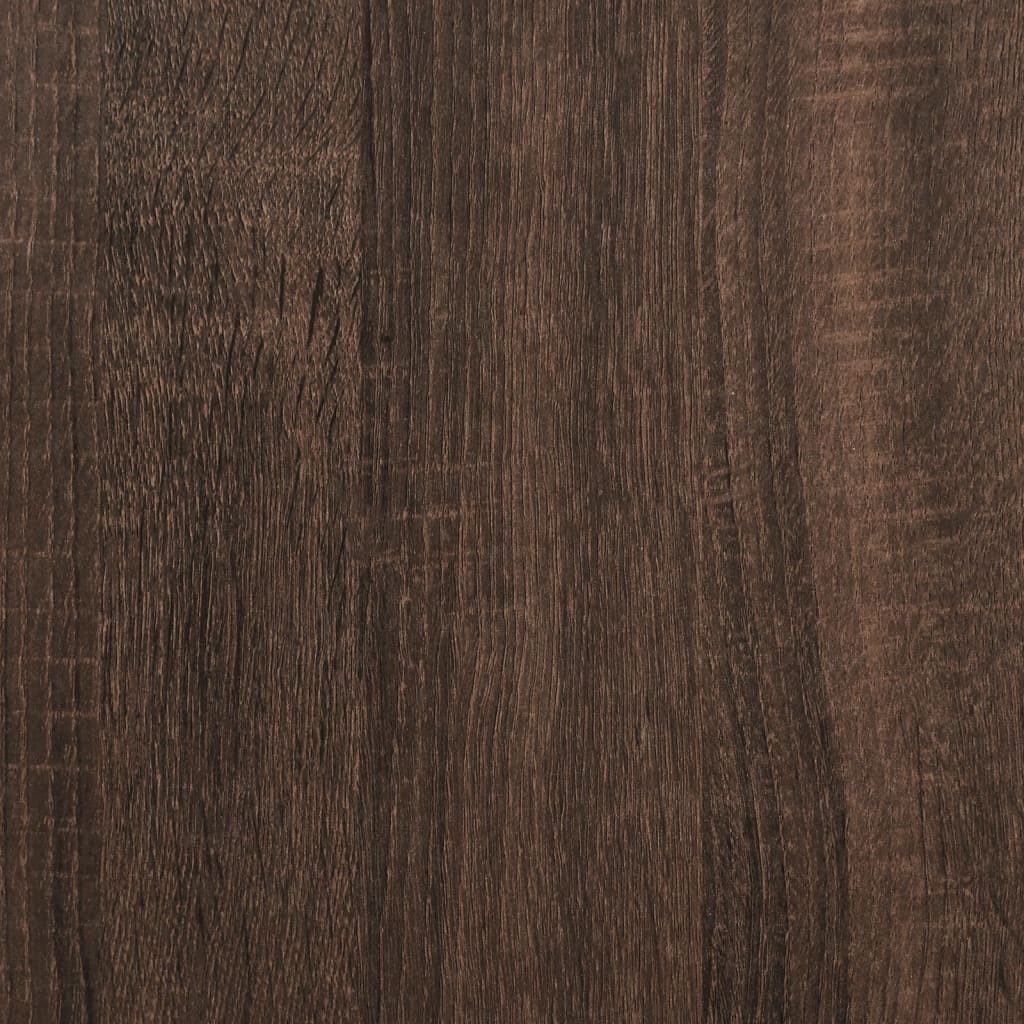 vidaXL Kavos staliukas, rudas ąžuolo, 70x50x40cm, mediena ir metalas