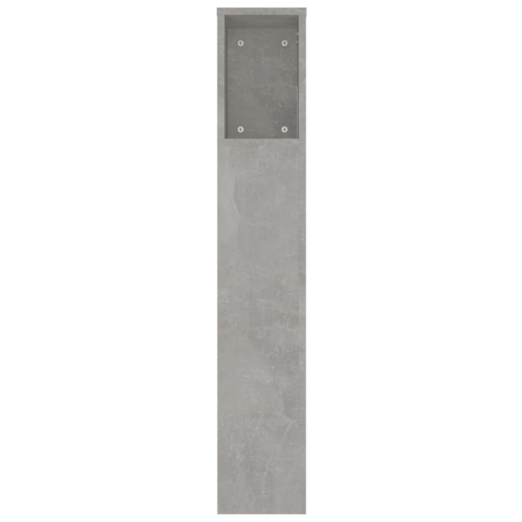 vidaXL Galvūgalis-spintelė, betono pilkos spalvos, 220x18,5x104,5cm