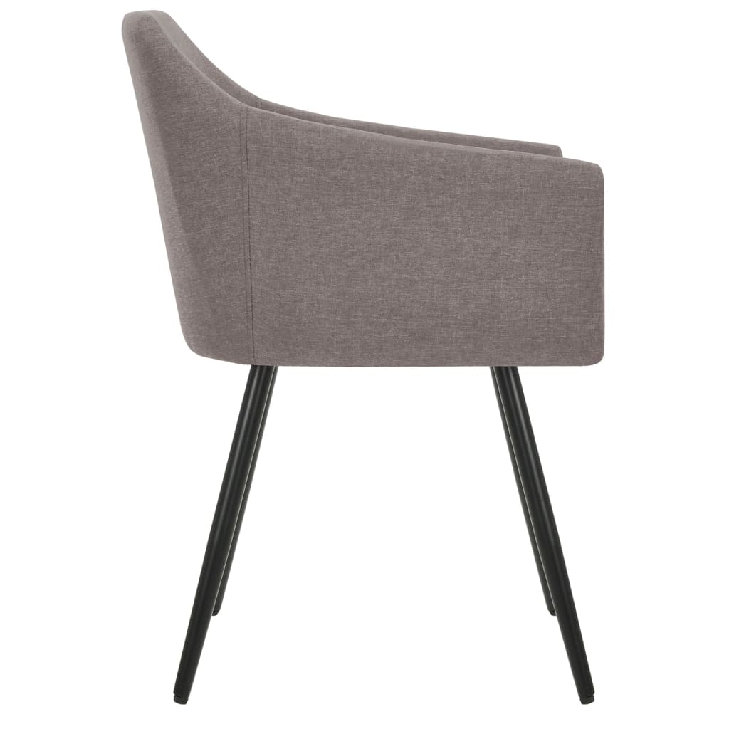 vidaXL Valgomojo kėdės, 6vnt., taupe spalvos, audinys (3x323102)