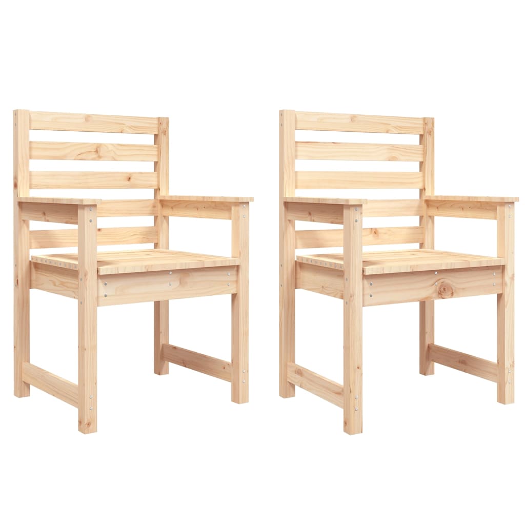 vidaXL Sodo kėdės, 2vnt., 60x48x91cm, pušies medienos masyvas