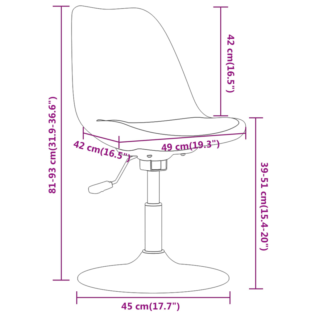 vidaXL Besisukančios valgomojo kėdės, 6vnt., tamsiai pilkos, audinys
