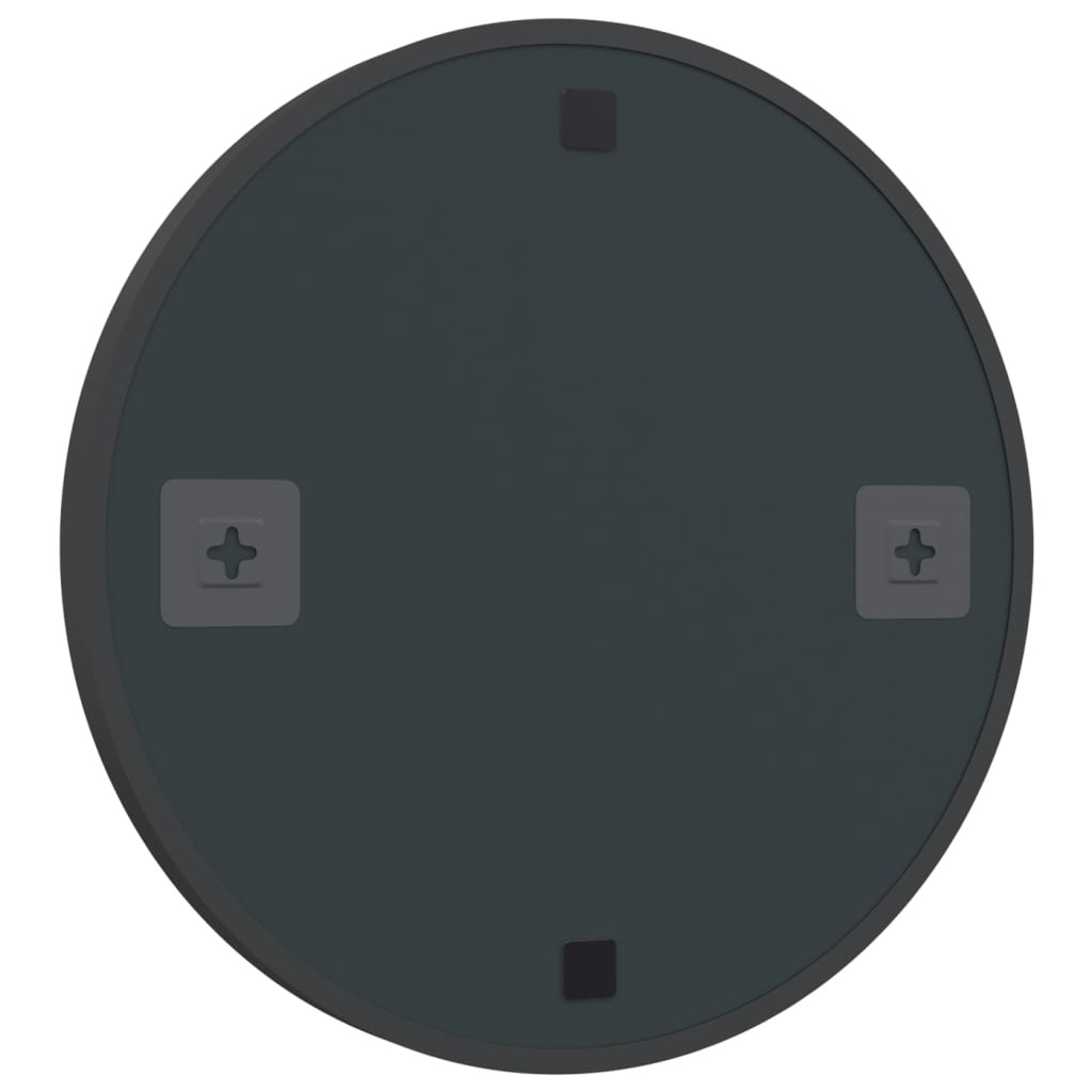 vidaXL Sieninis veidrodis, juodos spalvos, 50cm