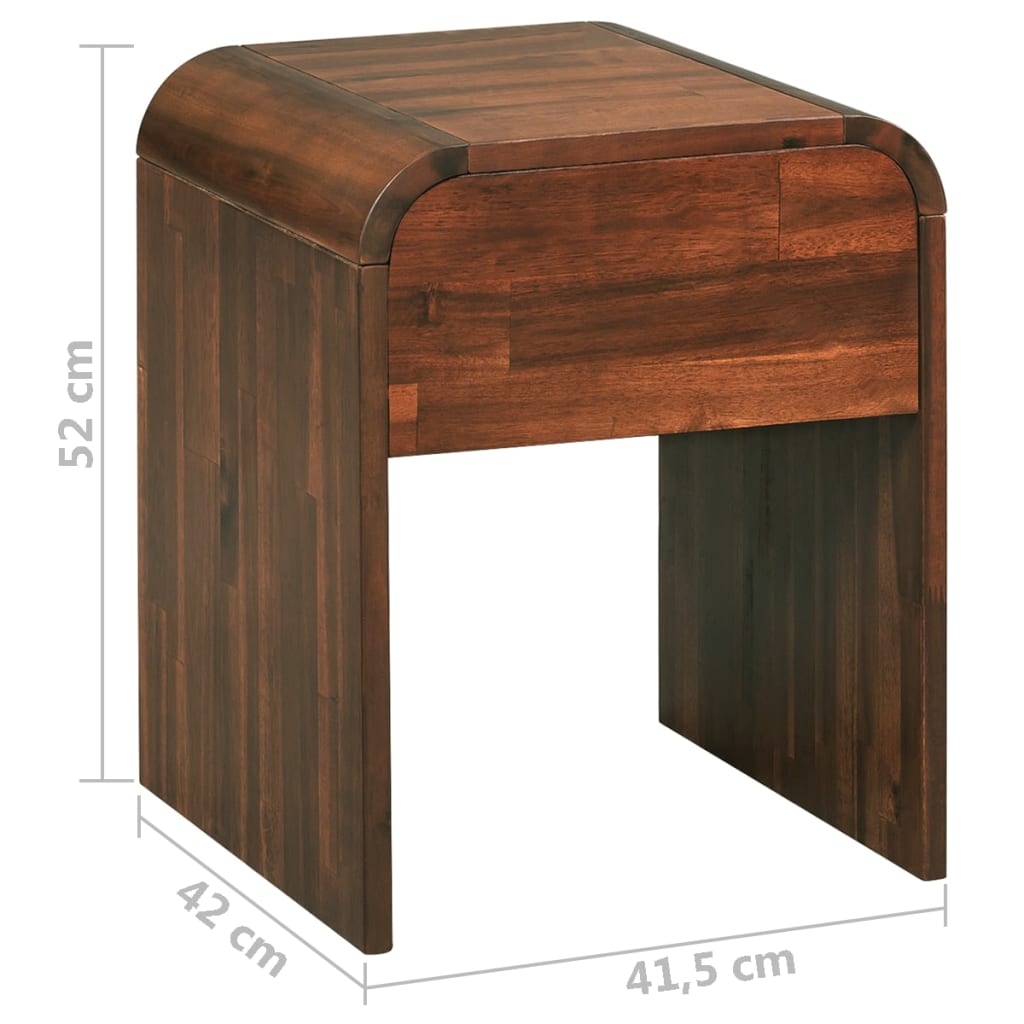 vidaXL Lovos rėmas su 2 naktiniais staliukais, 140x200cm, akacija