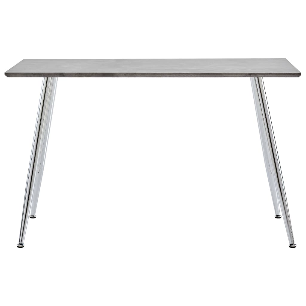 vidaXL Valgomojo stalas, betono ir sidabrinis, 120x60x74cm, MDF