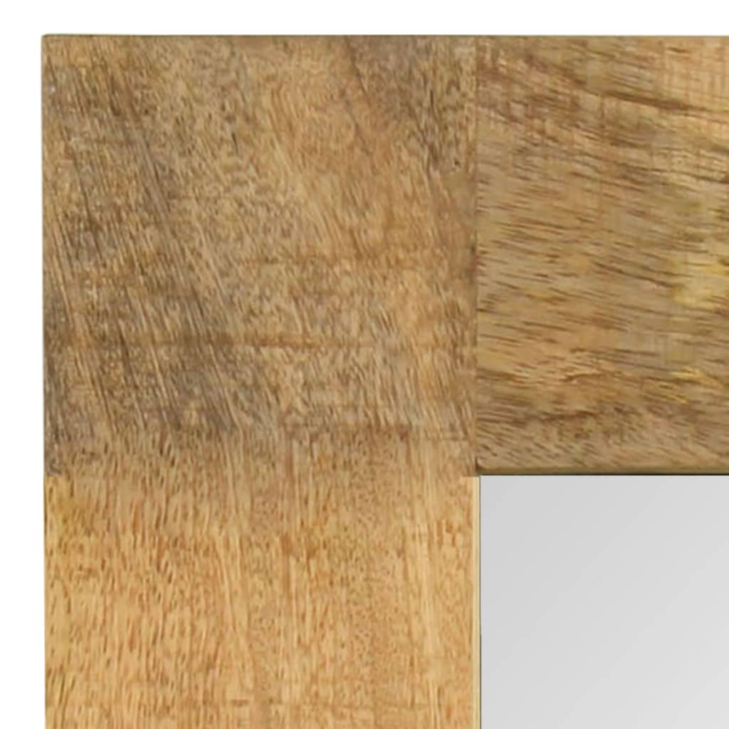 vidaXL Veidrodis, mango medienos masyvas, 50x50cm