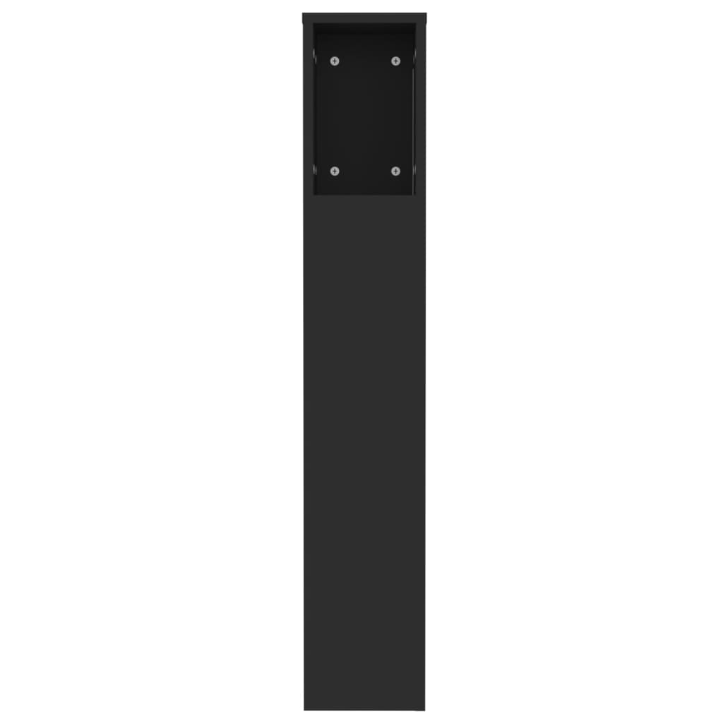 vidaXL Galvūgalis-spintelė, juodos spalvos, 120x18,5x102,5cm