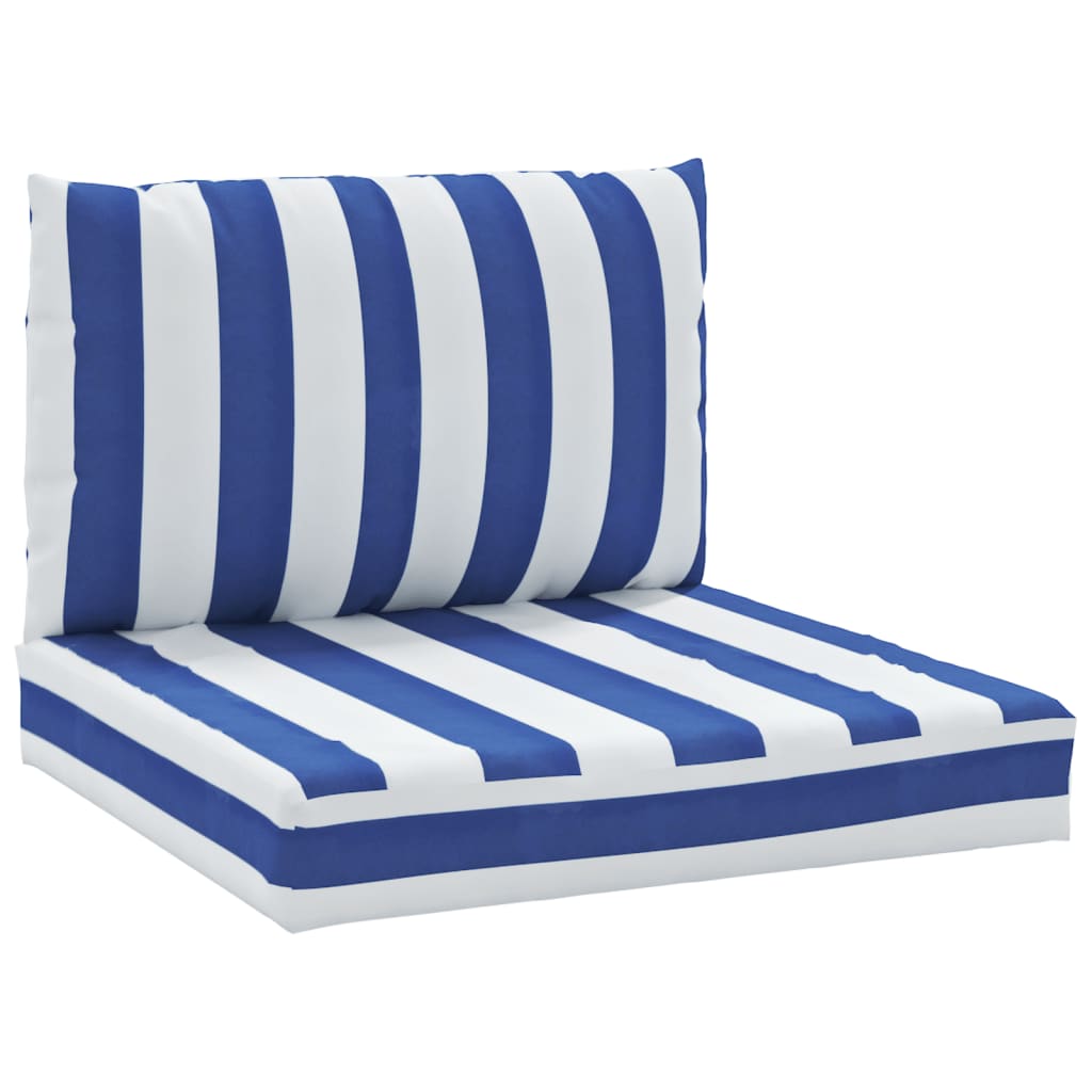 vidaXL Palečių pagalvėlės, 2vnt., mėlynos ir baltos, oksfordo audinys