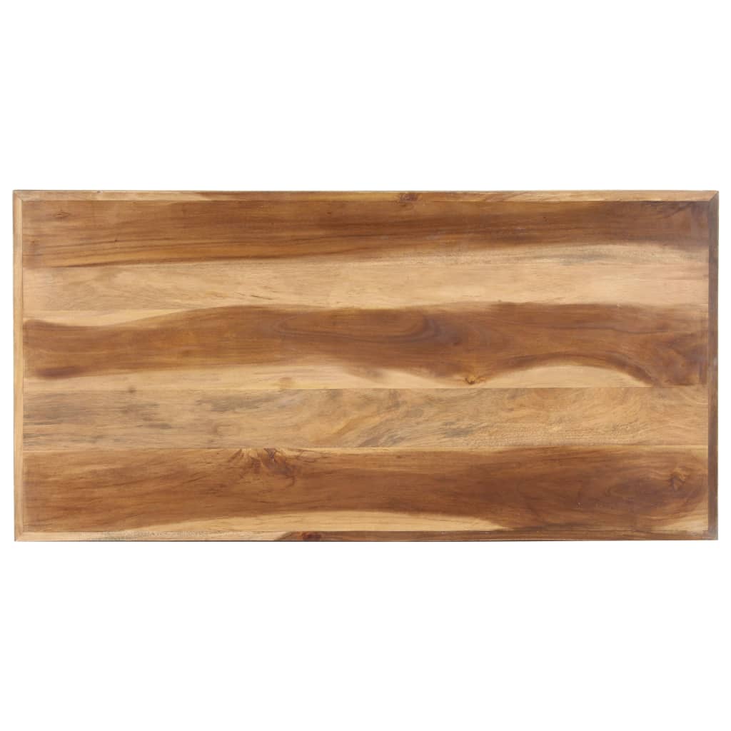 vidaXL Valgomojo stalas, 120x60x75cm, mediena su medaus apdaila