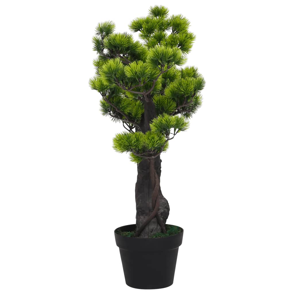 vidaXL Dirbtinis pinus bonsai medelis su vazonu, 70cm, žalios spalvos
