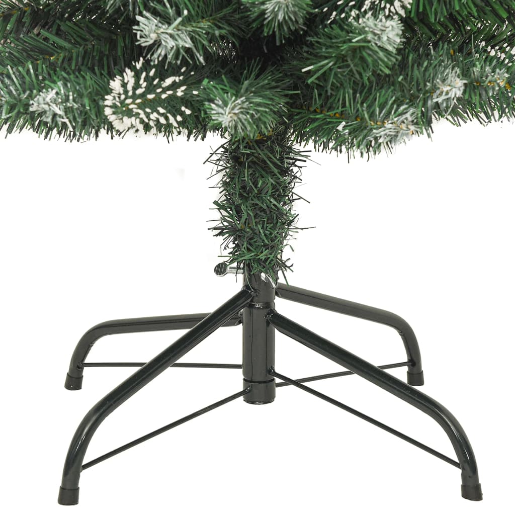 vidaXL Dirbtinė siaura Kalėdų eglutė su stovu, 120cm, PVC