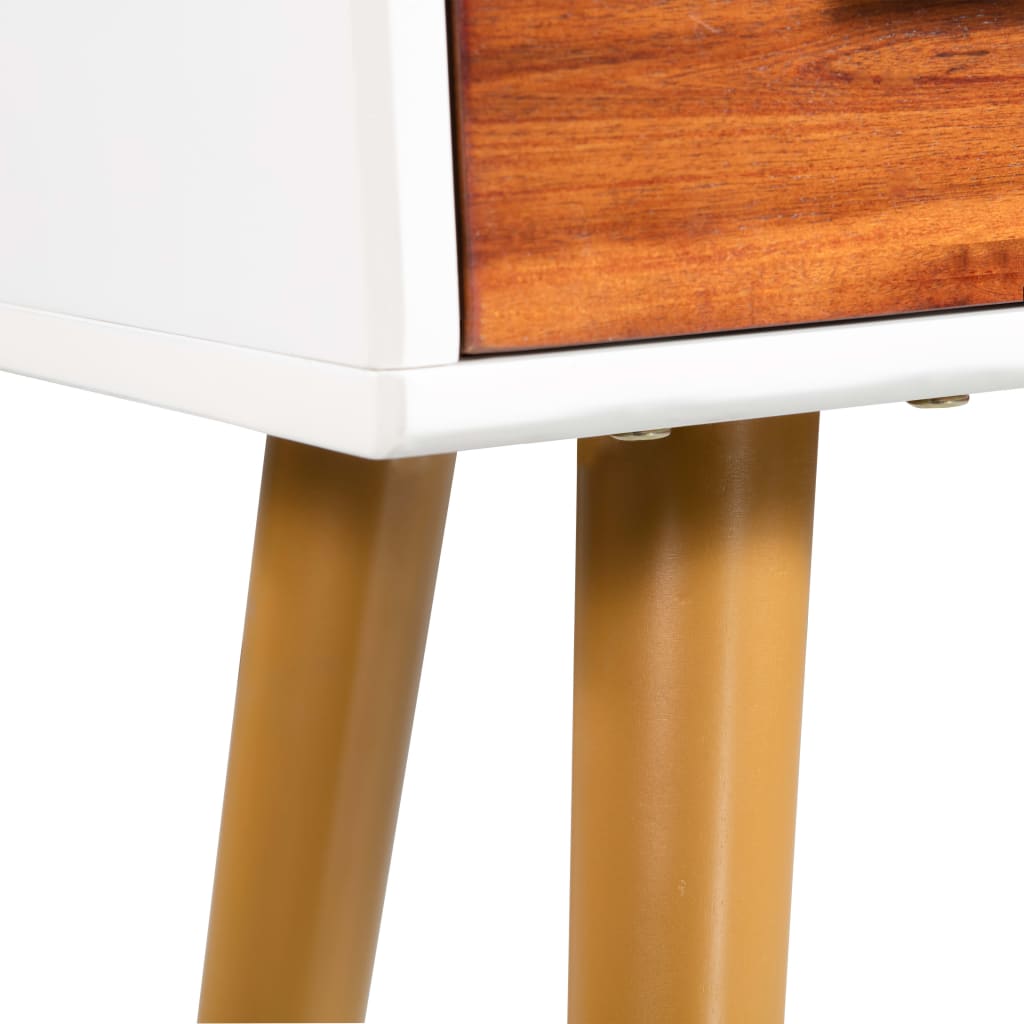 vidaXL Konsolinis staliukas, masyvi akacijos mediena, 70x30x75cm
