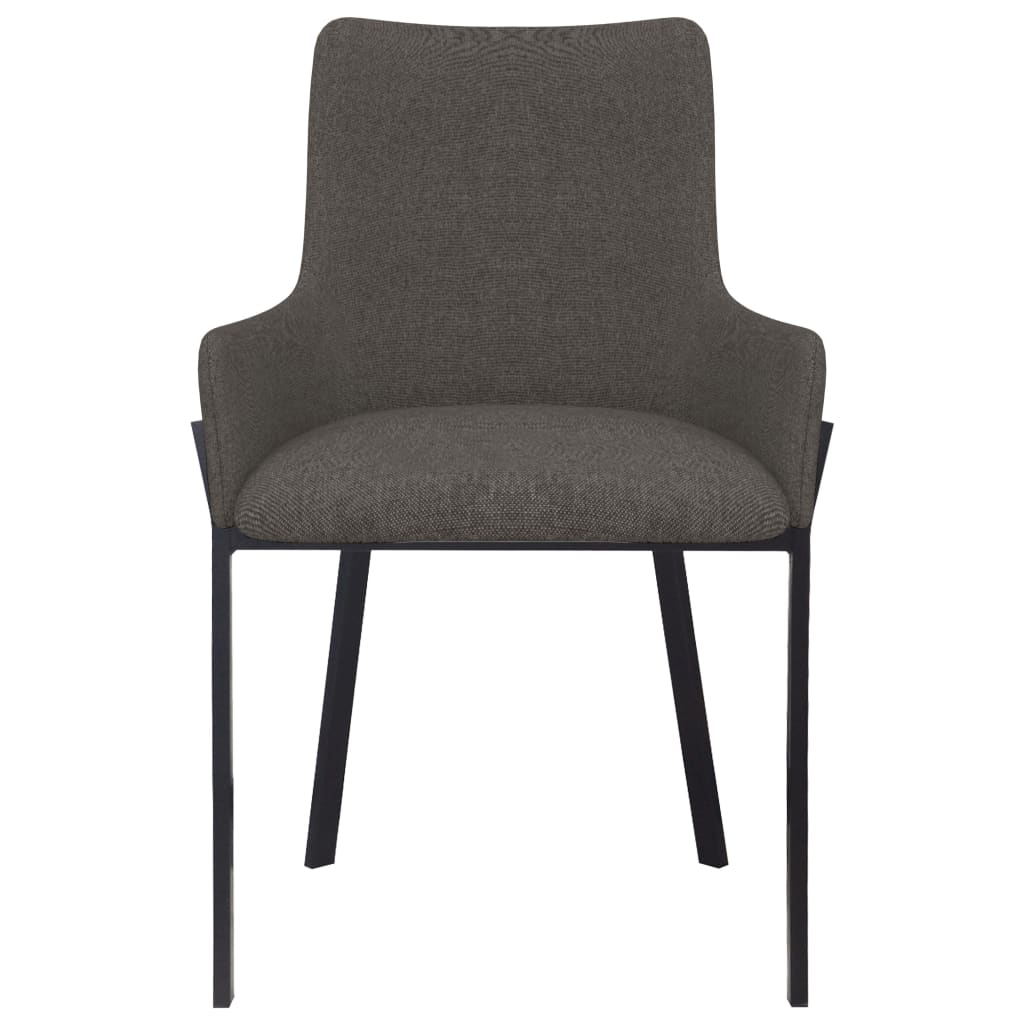 vidaXL Valgomojo kėdės, 4 vnt., taupe spalvos, audinys (2x282598)