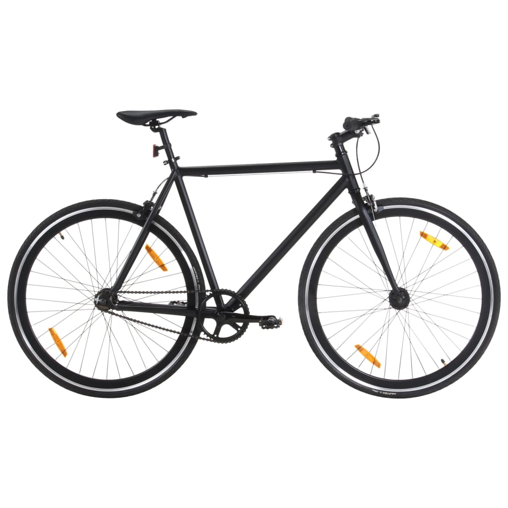 vidaXL Fiksuotos pavaros dviratis, juodos spalvos, 700c, 51cm