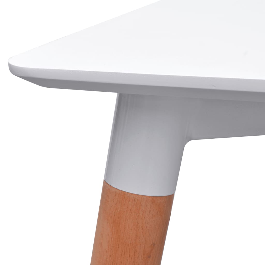 vidaXL Valgomojo stalo ir kėdžių komplektas, 7 dalių, baltas ir pilkas