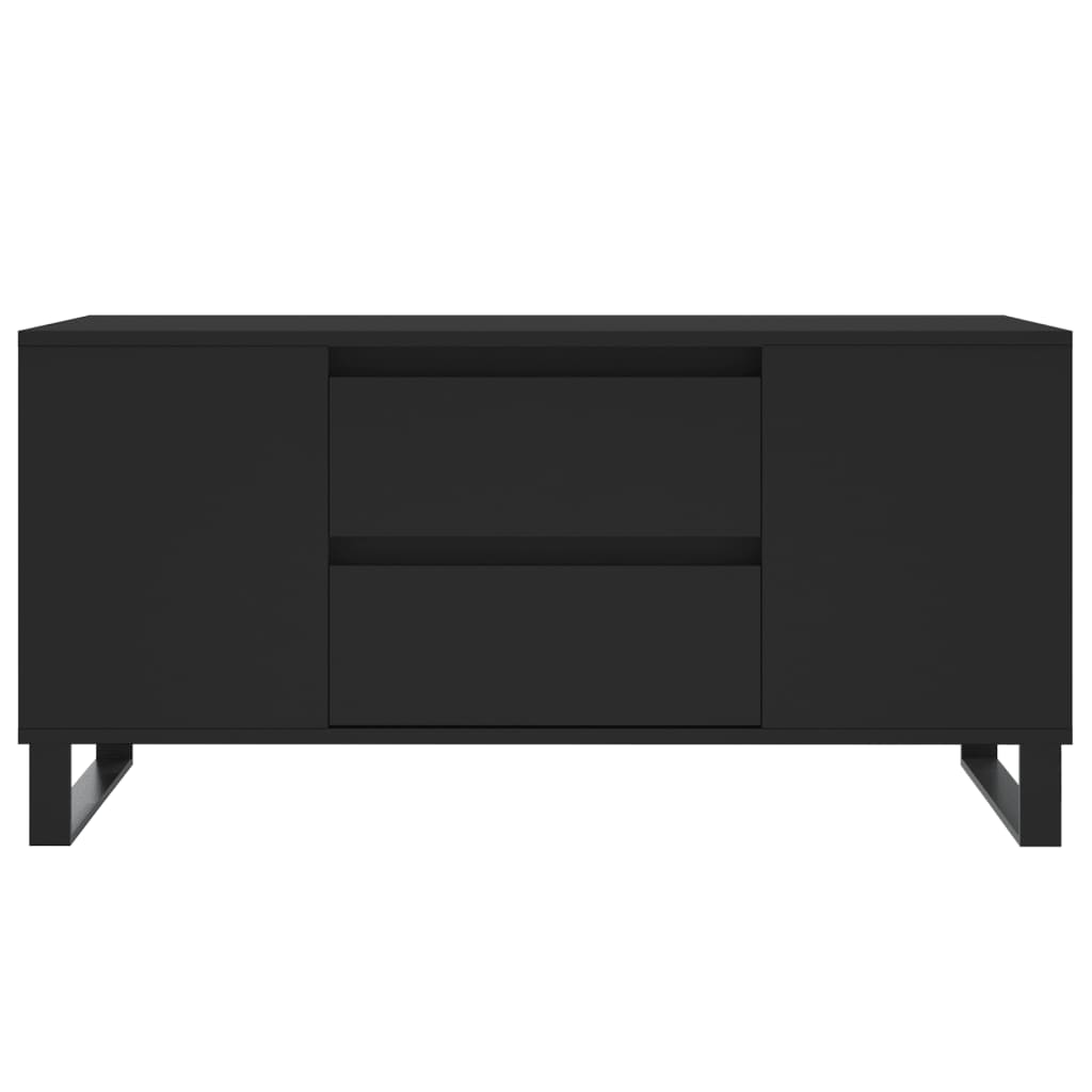 vidaXL Kavos staliukas, juodas, 102x44,5x50cm, apdirbta mediena