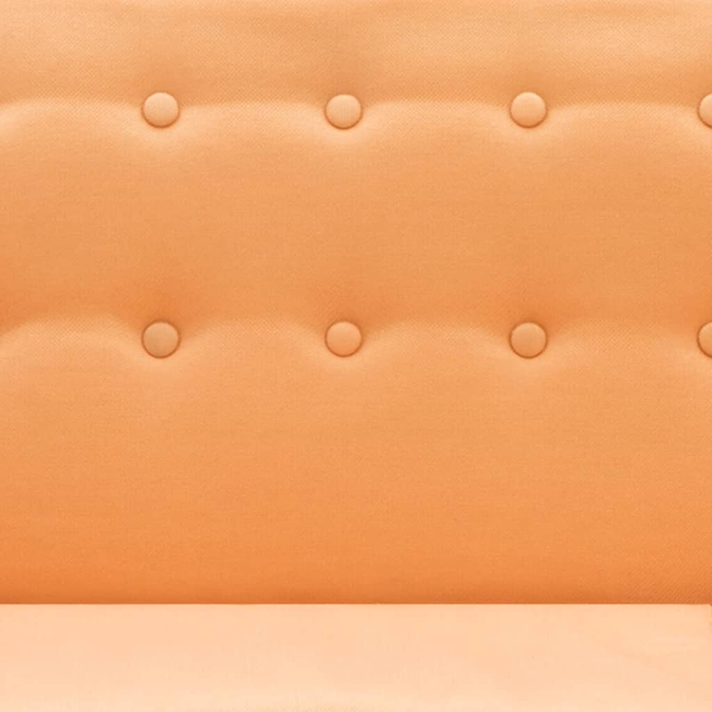 vidaXL L-formos sofa, aud. apmušal., 171,5x138x81,5cm, oranžinė