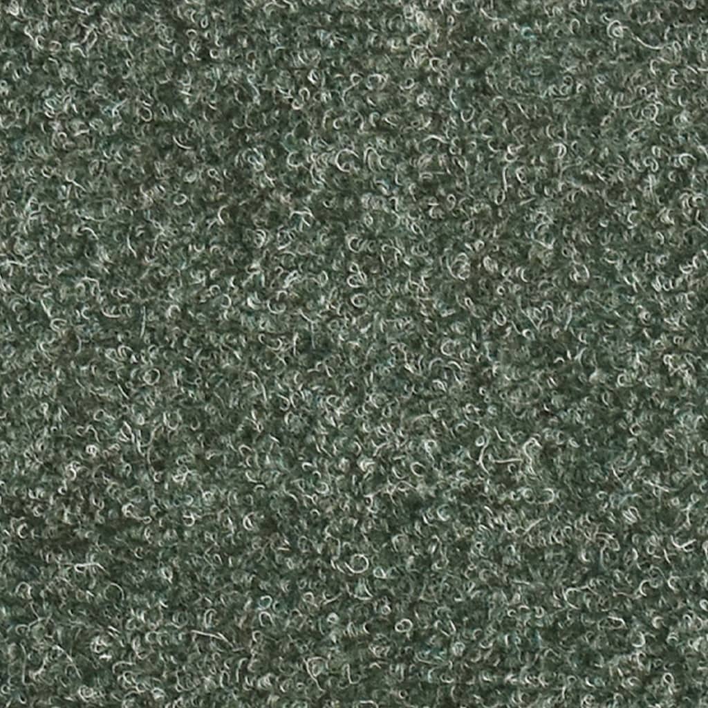 vidaXL Lipnūs laiptų kilimėliai, 10vnt., žalios spalvos, 65x21x4cm