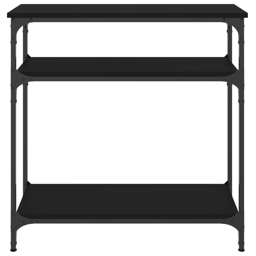 vidaXL Konsolinis staliukas, juodas, 75x29x75cm, apdirbta mediena